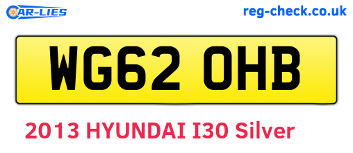 WG62OHB are the vehicle registration plates.