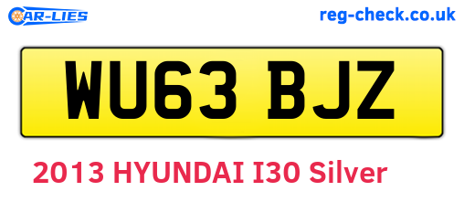 WU63BJZ are the vehicle registration plates.