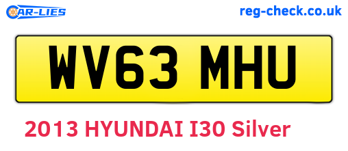 WV63MHU are the vehicle registration plates.