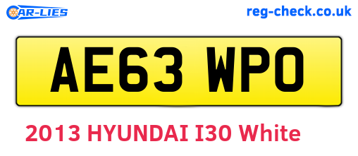 AE63WPO are the vehicle registration plates.