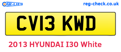 CV13KWD are the vehicle registration plates.