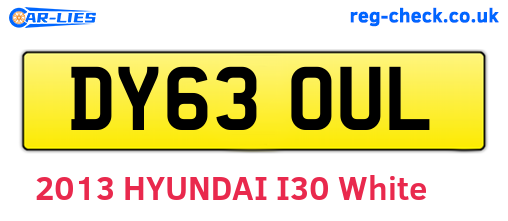 DY63OUL are the vehicle registration plates.