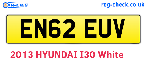 EN62EUV are the vehicle registration plates.