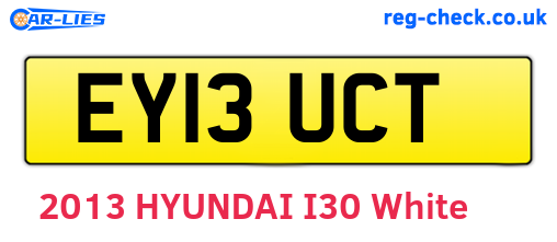 EY13UCT are the vehicle registration plates.