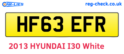 HF63EFR are the vehicle registration plates.