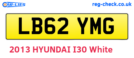 LB62YMG are the vehicle registration plates.