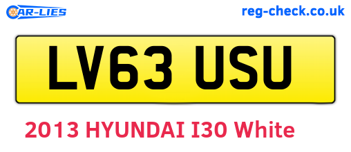 LV63USU are the vehicle registration plates.