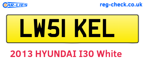 LW51KEL are the vehicle registration plates.