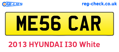 ME56CAR are the vehicle registration plates.