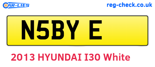 N5BYE are the vehicle registration plates.
