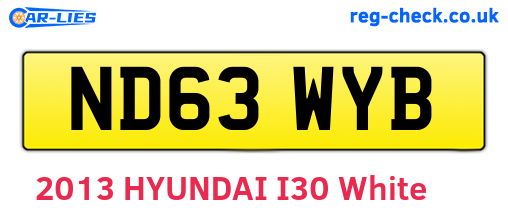 ND63WYB are the vehicle registration plates.