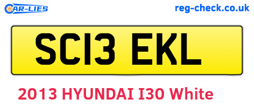 SC13EKL are the vehicle registration plates.
