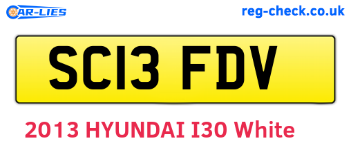 SC13FDV are the vehicle registration plates.