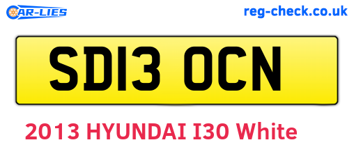SD13OCN are the vehicle registration plates.