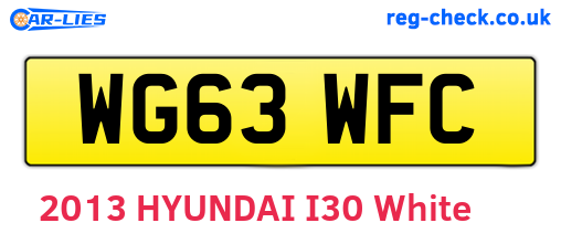 WG63WFC are the vehicle registration plates.