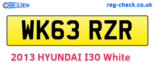 WK63RZR are the vehicle registration plates.