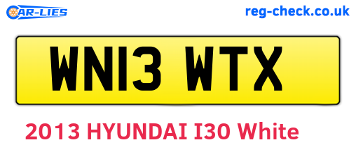 WN13WTX are the vehicle registration plates.