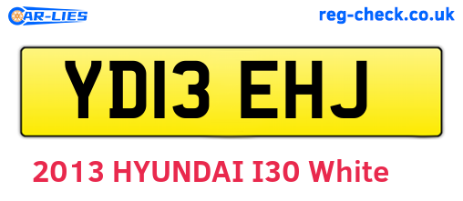 YD13EHJ are the vehicle registration plates.