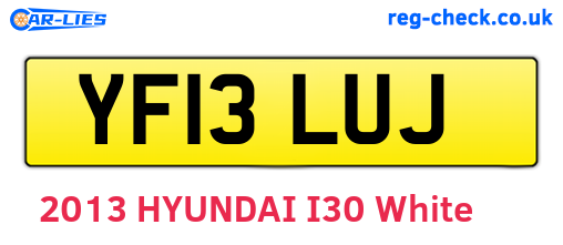 YF13LUJ are the vehicle registration plates.