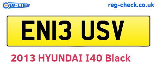 EN13USV are the vehicle registration plates.