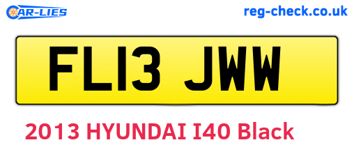 FL13JWW are the vehicle registration plates.