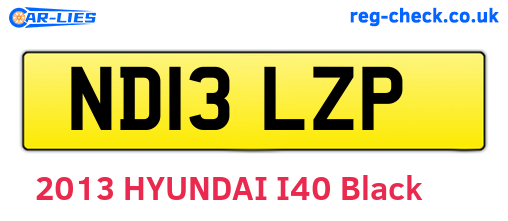 ND13LZP are the vehicle registration plates.