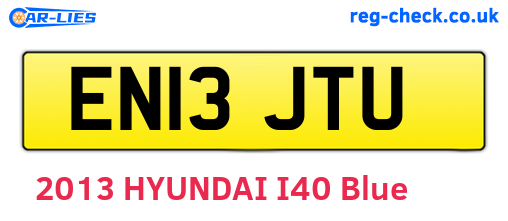 EN13JTU are the vehicle registration plates.