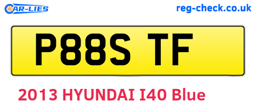 P88STF are the vehicle registration plates.
