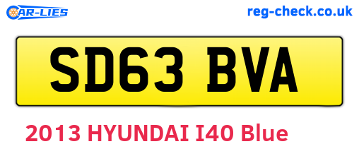 SD63BVA are the vehicle registration plates.