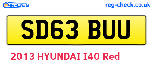 SD63BUU are the vehicle registration plates.