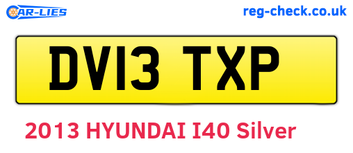 DV13TXP are the vehicle registration plates.