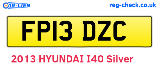 FP13DZC are the vehicle registration plates.