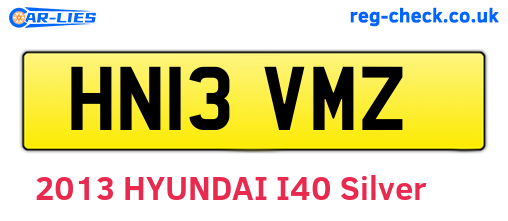 HN13VMZ are the vehicle registration plates.