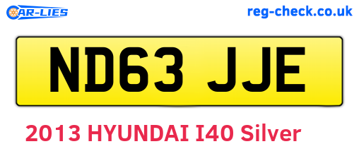 ND63JJE are the vehicle registration plates.