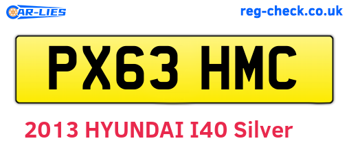 PX63HMC are the vehicle registration plates.