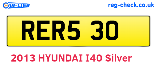 RER530 are the vehicle registration plates.