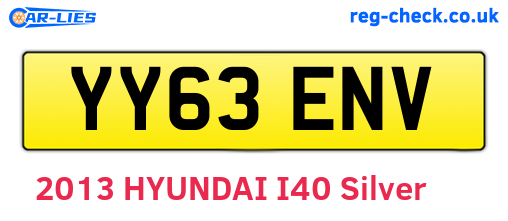 YY63ENV are the vehicle registration plates.