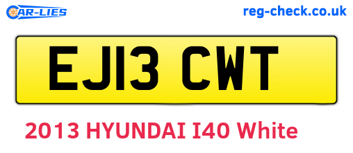 EJ13CWT are the vehicle registration plates.