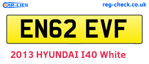 EN62EVF are the vehicle registration plates.