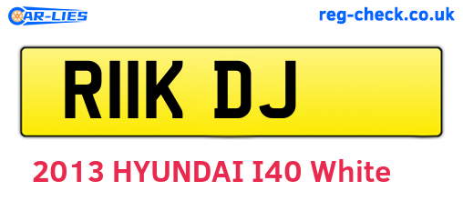 R11KDJ are the vehicle registration plates.