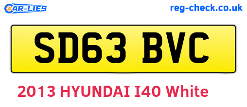 SD63BVC are the vehicle registration plates.