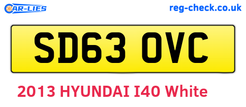 SD63OVC are the vehicle registration plates.