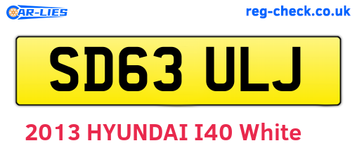 SD63ULJ are the vehicle registration plates.