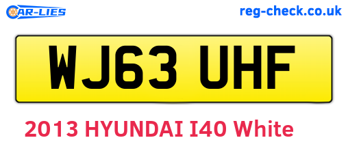 WJ63UHF are the vehicle registration plates.