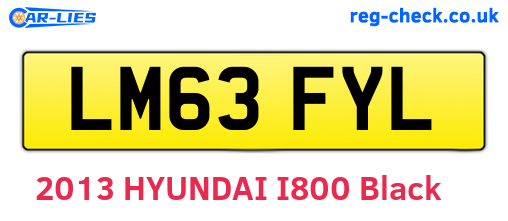 LM63FYL are the vehicle registration plates.