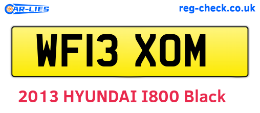 WF13XOM are the vehicle registration plates.