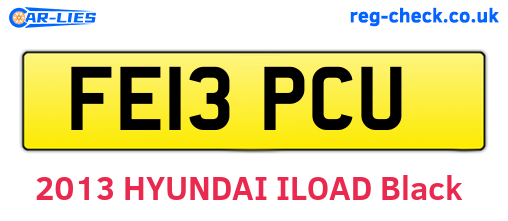 FE13PCU are the vehicle registration plates.