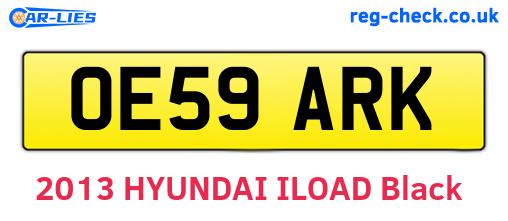 OE59ARK are the vehicle registration plates.