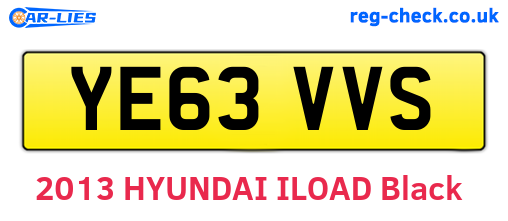 YE63VVS are the vehicle registration plates.
