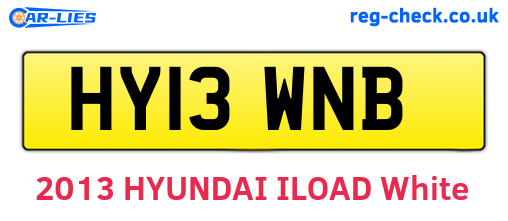 HY13WNB are the vehicle registration plates.